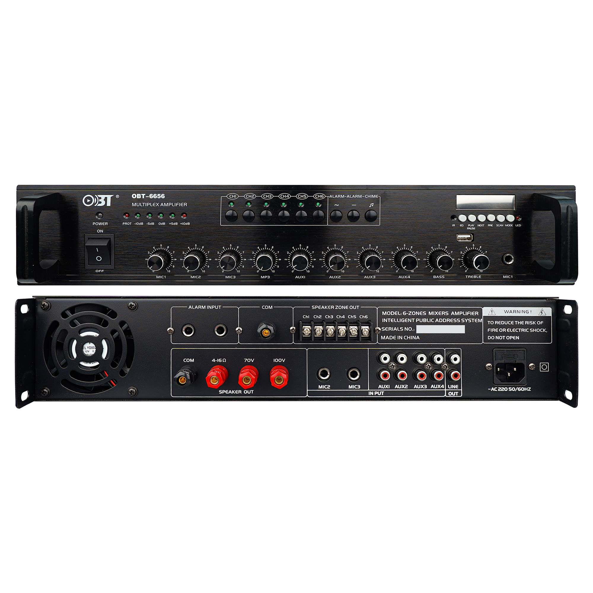 六分區定壓功放機 OBT-6656